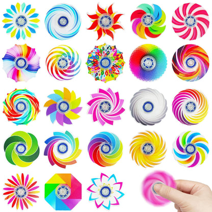 Cross-Border Creative Colorful Acrylic Spinning Top, Dazzling Fingertip Spinner, Cool Stress-Relief Toy Wholesale - image 1