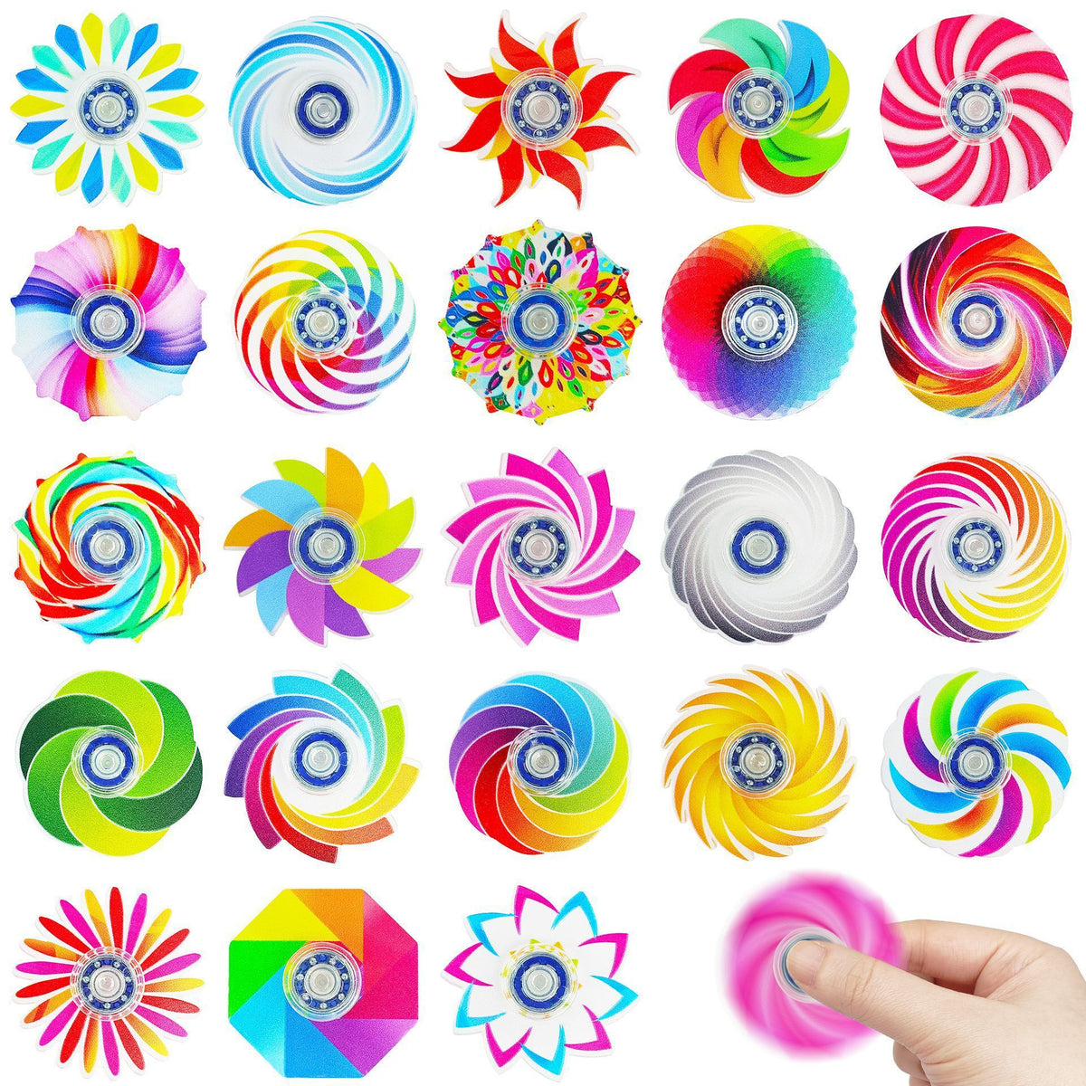 Cross-Border Creative Colorful Acrylic Spinning Top, Dazzling Fingertip Spinner, Cool Stress-Relief Toy Wholesale - image 5