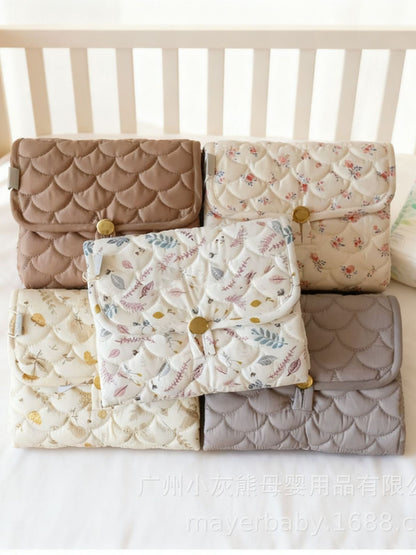 Popular Shell-Patterned Diaper Changing Pad, Mattress, Diaper Replacement Pad, Portable Foldable Pad for Home Use and Travel, Fresh and Clean - image 1