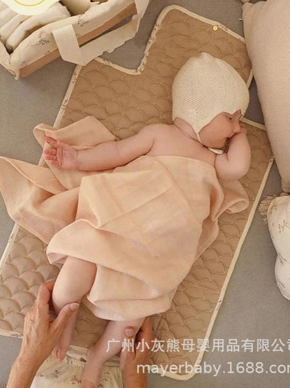 Popular Shell-Patterned Diaper Changing Pad, Mattress, Diaper Replacement Pad, Portable Foldable Pad for Home Use and Travel, Fresh and Clean - image 4