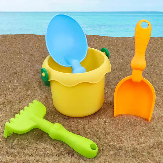 Beach Children's Toy Four-Piece Set, Baby Sand Digging Tools, Shovel, Beach Bucket for Playing in the Water - image 2