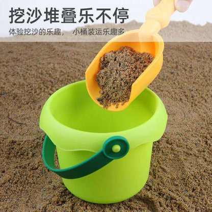 Beach Children's Toy Four-Piece Set, Baby Sand Digging Tools, Shovel, Beach Bucket for Playing in the Water - image 4