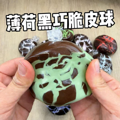 Cross-Border Mint Matcha Black Chocolate Handmade Balls That Make a Crunchy Sound When Crushed, Stress-Relieving, Moldable Toy with Slow Rebound - image 2