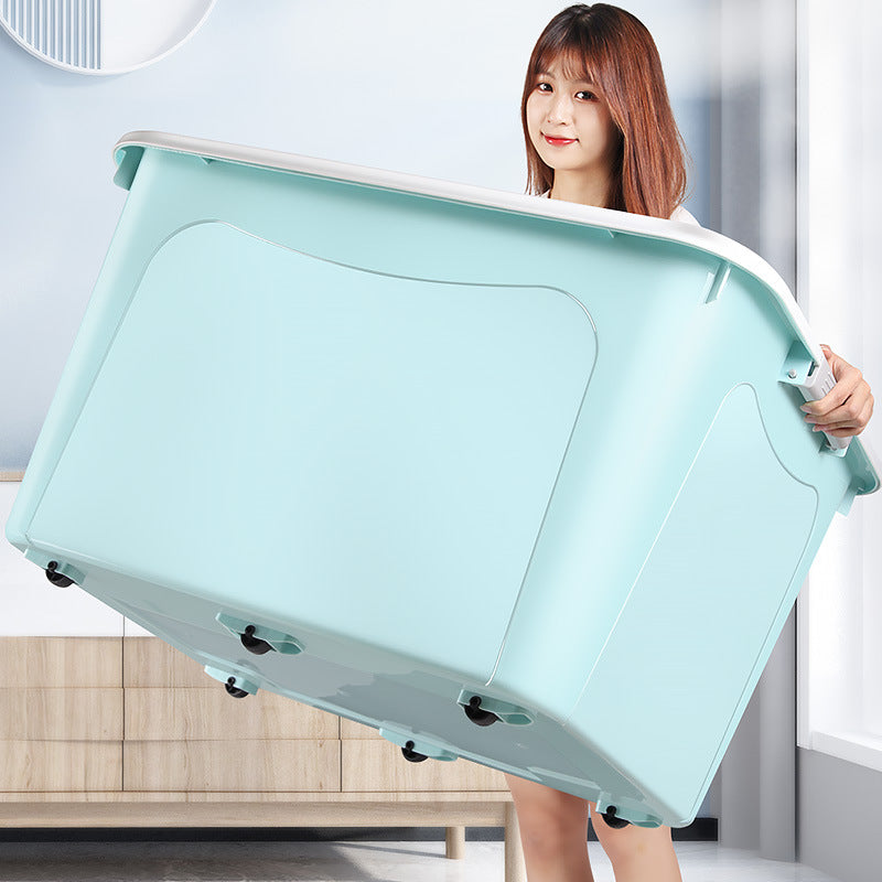 Plastic Storage Box Extra Large Toy Storage Box Extra Large Capacity Dormitory Quilt and Clothes Storage Box Wholesale - image 1