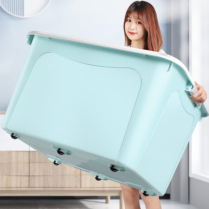 Plastic Storage Box Extra Large Toy Storage Box Extra Large Capacity Dormitory Quilt and Clothes Storage Box Wholesale - image 1