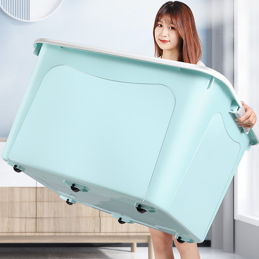 Plastic Storage Box Extra Large Toy Storage Box Extra Large Capacity Dormitory Quilt and Clothes Storage Box Wholesale - image 1
