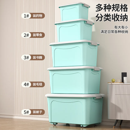 Plastic Storage Box Extra Large Toy Storage Box Extra Large Capacity Dormitory Quilt and Clothes Storage Box Wholesale - image 3