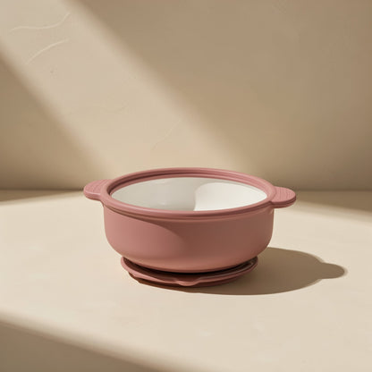 Ceramic children's food bowl with silicone suction cup - view 4