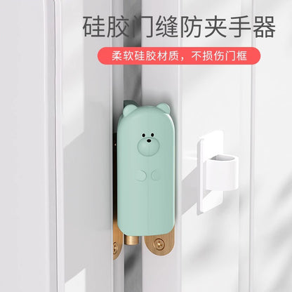Safety door stopper to prevent pinched fingers, child-proof door clamp, anti-collision silicone door clip, door gap protector - image 1