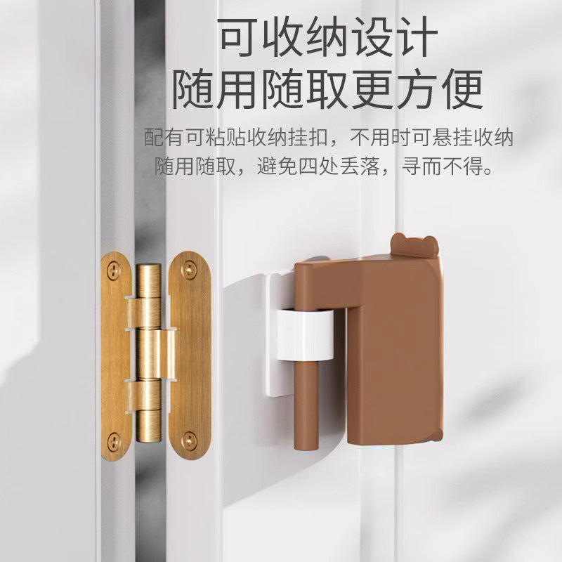 Safety door stopper to prevent pinched fingers, child-proof door clamp, anti-collision silicone door clip, door gap protector - image 2