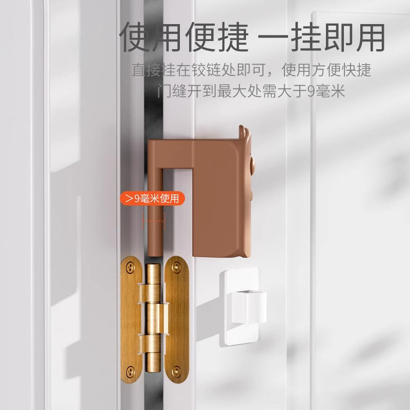 Safety door stopper to prevent pinched fingers, child-proof door clamp, anti-collision silicone door clip, door gap protector - image 3