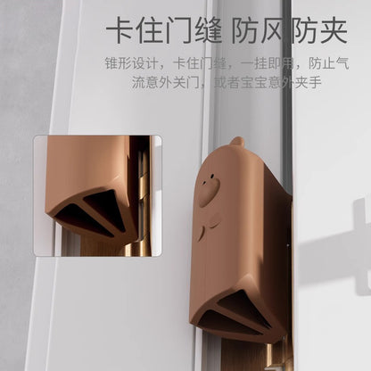 Safety door stopper to prevent pinched fingers, child-proof door clamp, anti-collision silicone door clip, door gap protector - image 4