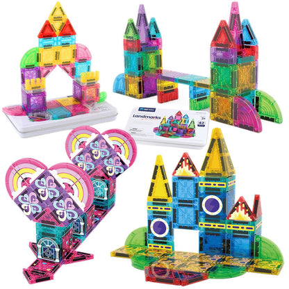 Direct Manufacturer Magnetic Building Blocks Children's Educational Assembly DIY Toy Parent-Child Interactive Geometric Magnetic Building Block Set - image 5