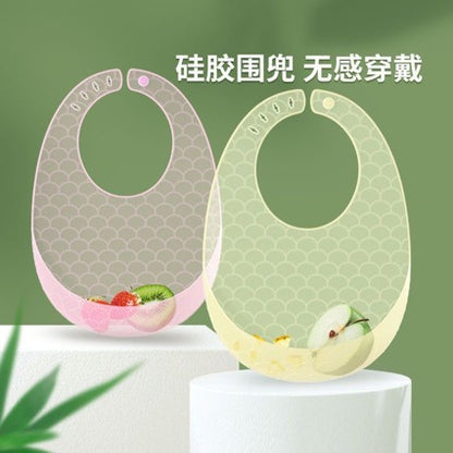 Ultra-Thin Silicone Bibs for Babies, Ultra-Light and Ultra-Soft Children's Bibs, Waterproof Baby Saliva Towels - image 1
