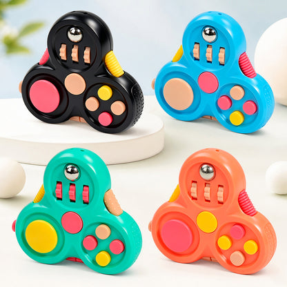 Cross-border best-selling handle-style Fidget Pad stress-relief toy, spinning top, Rubik's cube, children's concentration finger game - image 1