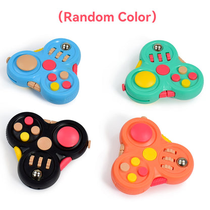 Cross-border best-selling handle-style Fidget Pad stress-relief toy, spinning top, Rubik's cube, children's concentration finger game - image 2