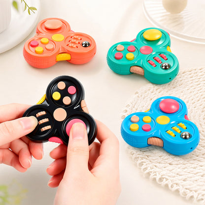 Cross-border best-selling handle-style Fidget Pad stress-relief toy, spinning top, Rubik's cube, children's concentration finger game - image 3