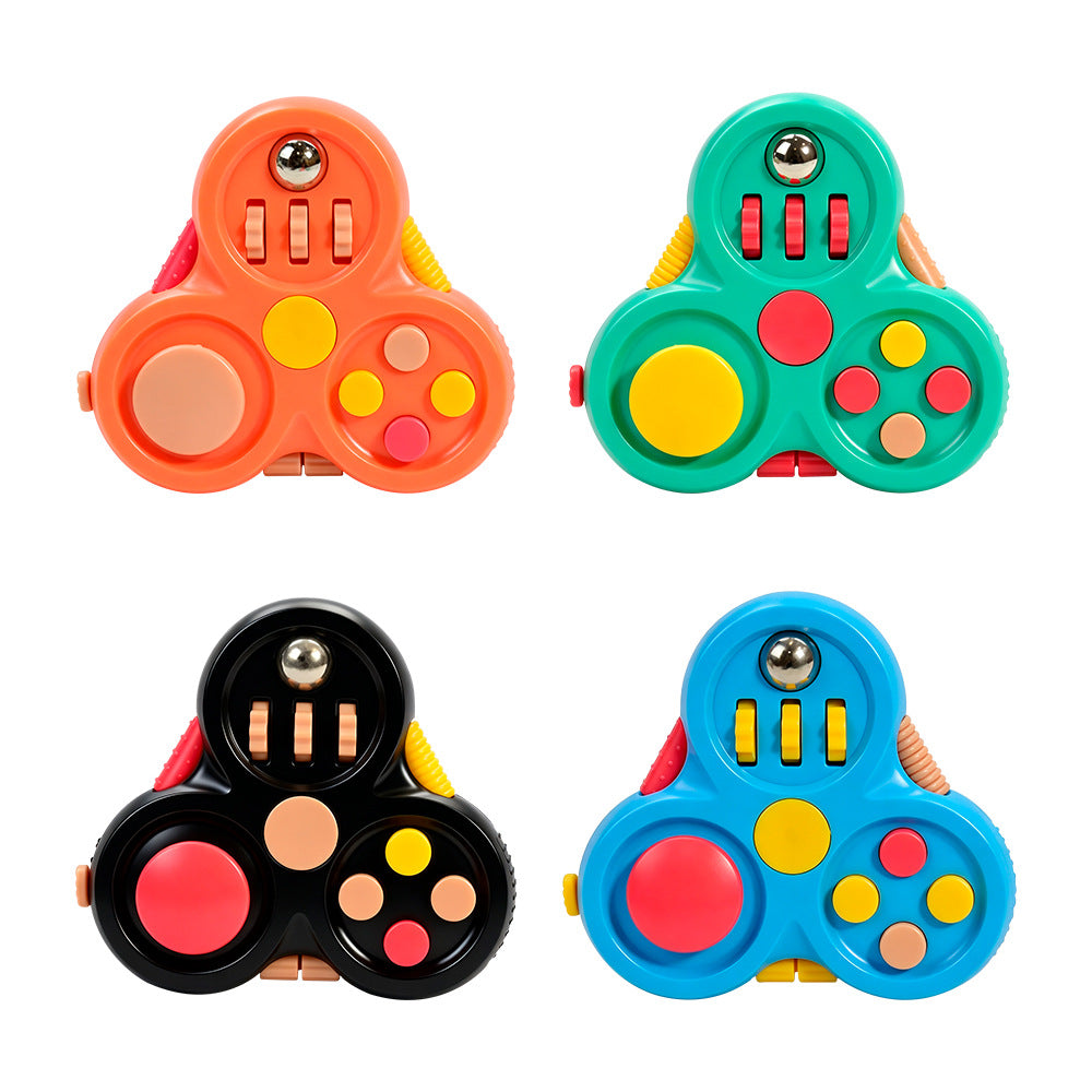 Cross-border best-selling handle-style Fidget Pad stress-relief toy, spinning top, Rubik's cube, children's concentration finger game - image 5