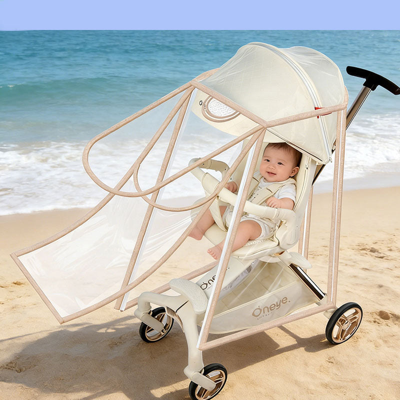 Baby Stroller Rain Cover, Windproof Cover, Wind and Rain Protection for Strollers, with Zipper for Easy Entry and Exit, Dustproof - image 2