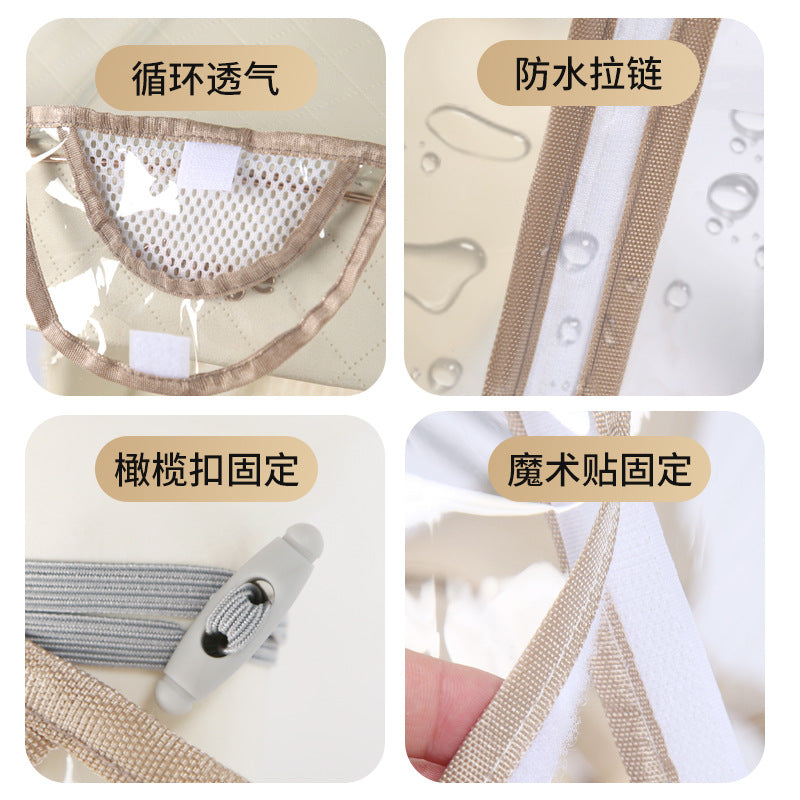 Baby Stroller Rain Cover, Windproof Cover, Wind and Rain Protection for Strollers, with Zipper for Easy Entry and Exit, Dustproof - image 4