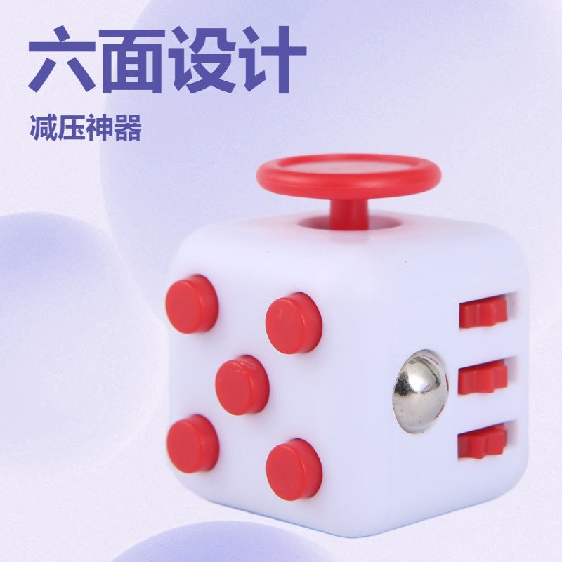 Cross-border novelty stress-relief toy cube, stress-relief dice, 6-sided finger cube, direct from the factory - image 1