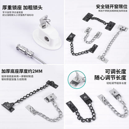 No-Drill Limiter Child Safety Window Lock Refrigerator Lock Safety Lock Household Locator Window Anti-Theft Lock Buckle - image 2