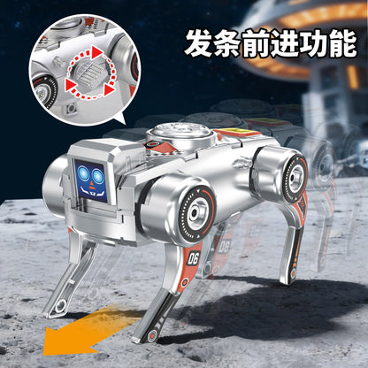 Tiktok Trending Creative Fingertip Spinning Top Wind-Up Mechanical Dog Transforming Robot Dog Children's Toy Wholesale - image 2