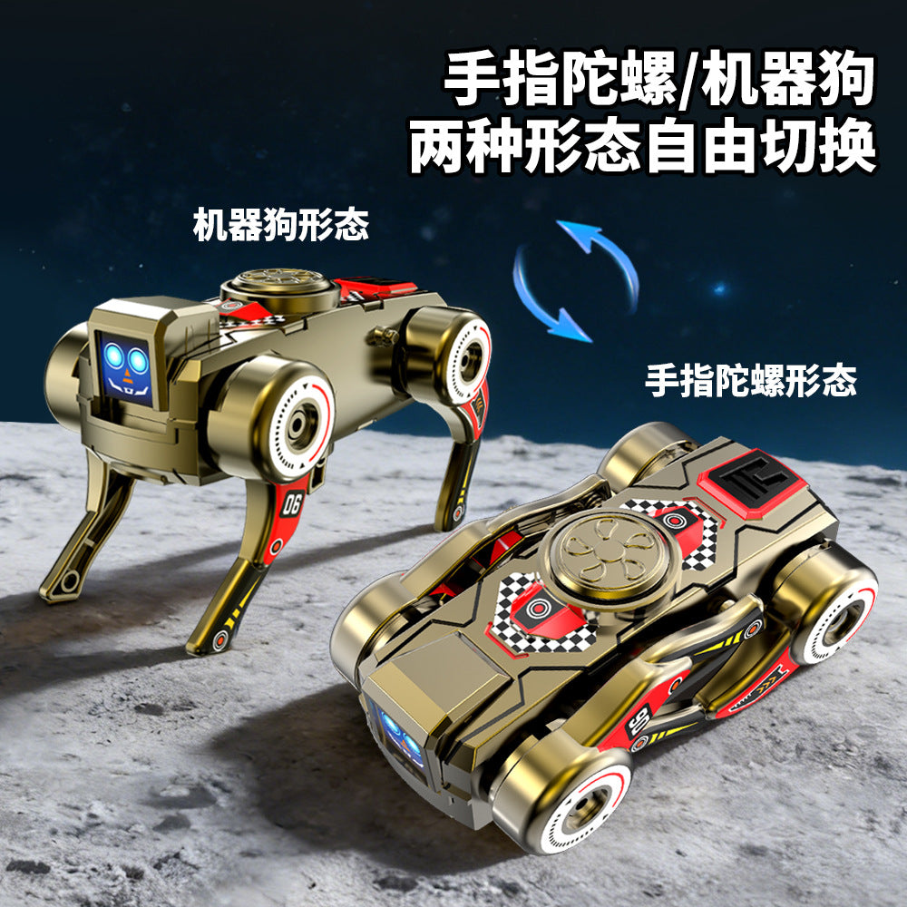 Tiktok Trending Creative Fingertip Spinning Top Wind-Up Mechanical Dog Transforming Robot Dog Children's Toy Wholesale - image 4