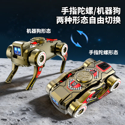 Tiktok Trending Creative Fingertip Spinning Top Wind-Up Mechanical Dog Transforming Robot Dog Children's Toy Wholesale - image 4