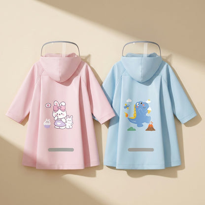 Children's cartoon raincoat made with PVC fabric - view 2