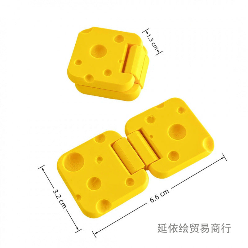 3D Printed Stress-Relief Gadget Cheese Slider Creative Toy Personalized Fingertip Spinning Flip Children's Educational Toy - image 2