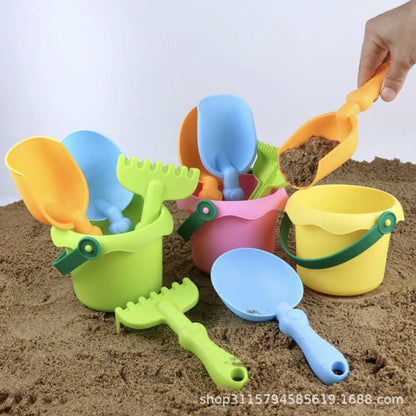 Children's Toy Beach Bucket, Durable Soft Rubber, for Boys and Girls to Play in Water, Play with Sand, Dig in the Sand, and Play with Snow in Winter, Tool Set - image 3