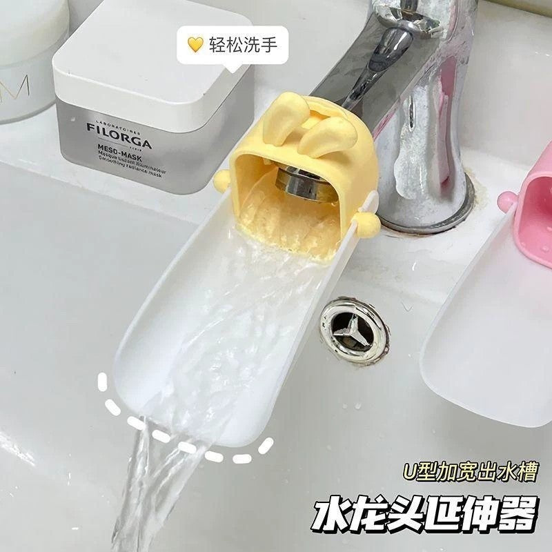 Rabbit Faucet Extender for Baby Handwashing, Cute Cartoon Universal Silicone Extension Splash-Proof Gadget for Children - image 1