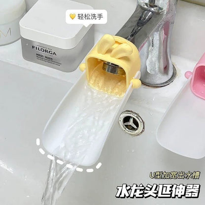 Rabbit Faucet Extender for Baby Handwashing, Cute Cartoon Universal Silicone Extension Splash-Proof Gadget for Children - image 1