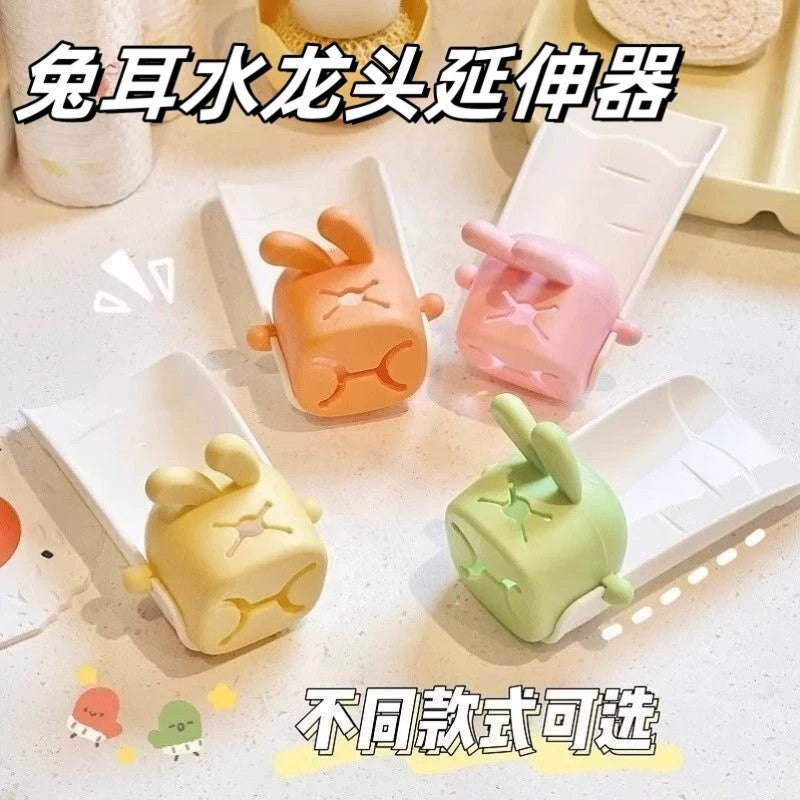 Rabbit Faucet Extender for Baby Handwashing, Cute Cartoon Universal Silicone Extension Splash-Proof Gadget for Children - image 2