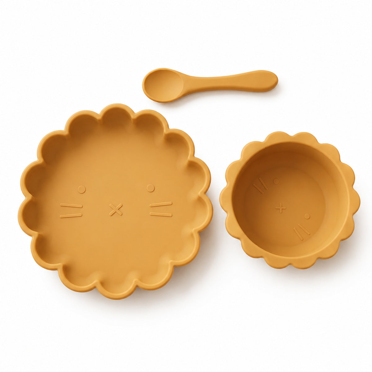 Silicone Baby Tableware Set, Food-Grade, High-Temperature Resistant Plate, Cute Lion Cartoon Anti-Fall Bowl, Cross-Border - image 5