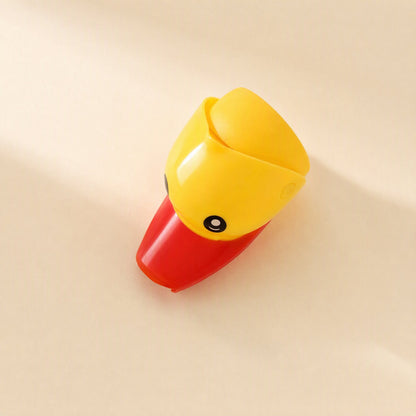 Cartoon faucet water guide for children, described as a splash-proof faucet extender - view 2