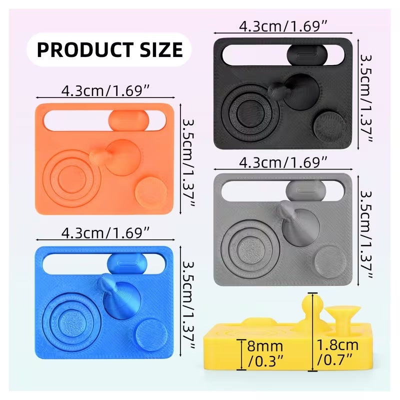 Cross-Border Hot-Selling 3D Printed 4-in-1 Rotating Fingertip Slider Stress Relief Toy Fingertip Spinner Stress Relief Ornament - image 2