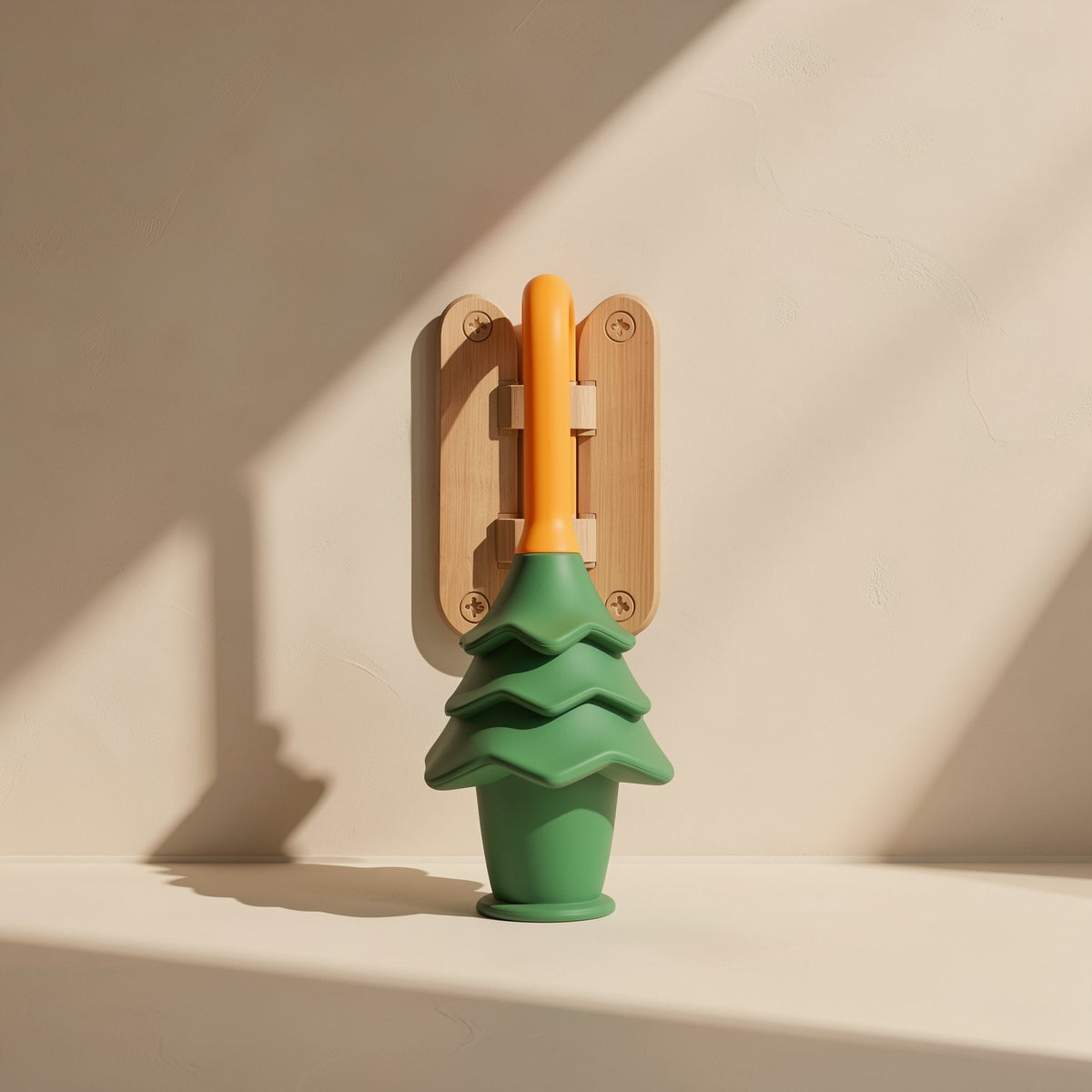 Silicone door stopper described as an anti-pinch door-gap protector, with pine tree and little bear designs