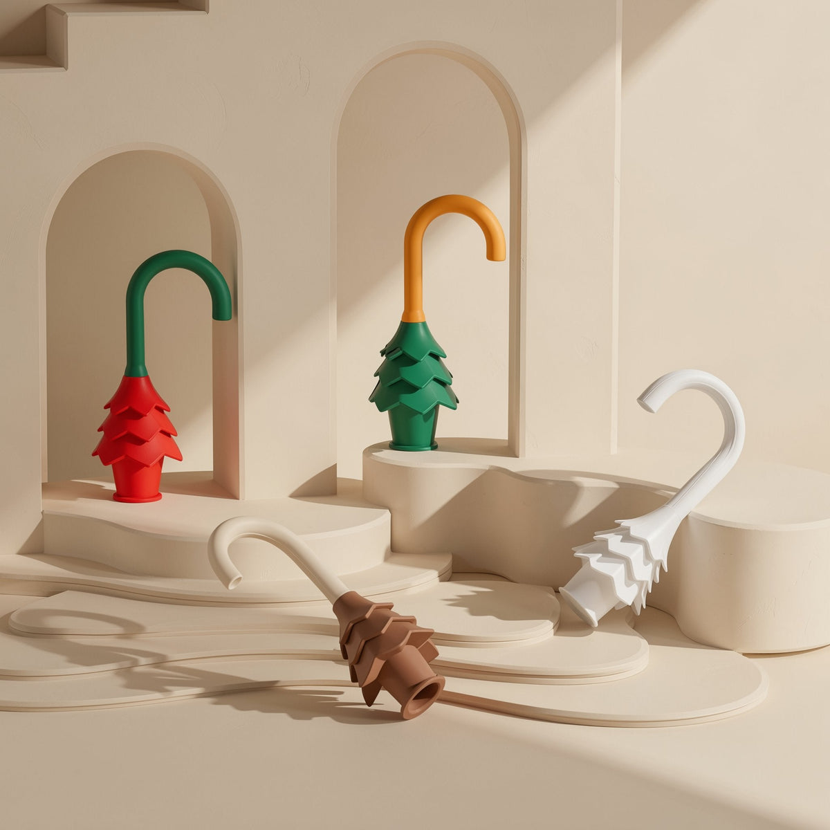 Silicone door stopper described as an anti-pinch door-gap protector, with pine tree and little bear designs - view 3