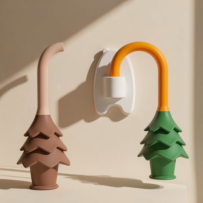 Silicone door stopper described as an anti-pinch door-gap protector, with pine tree and little bear designs - view 4