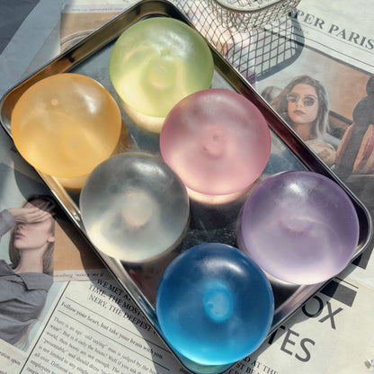 Popular Coconut Oil Squishy Toy, Translucent Vaseline Stress-Relief Toy Ball, Moldable, Non-Rebound, Good Texture, Easy to Squeeze - image 2