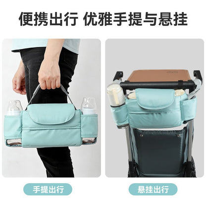 Cross-border baby stroller storage bag, waterproof, large capacity, universal and convenient storage bag, baby stroller hanging bag - image 2