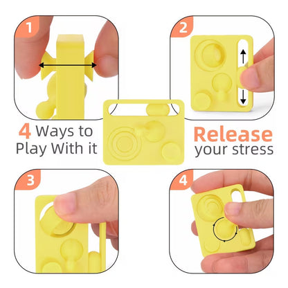 Cross-border bestseller 3D printed 4-in-1 rotating fingertip slider stress-relief toy, fingertip spinner stress-relief ornament - image 4