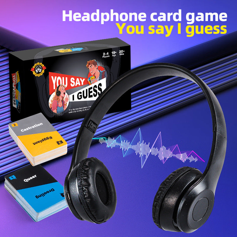 You Say I Guess, I Say You Guess, Earphone Oral Listening Game, Card Game, Parent-Child Interactive Board Game Toy, Cross-Border Hot Item - image 1