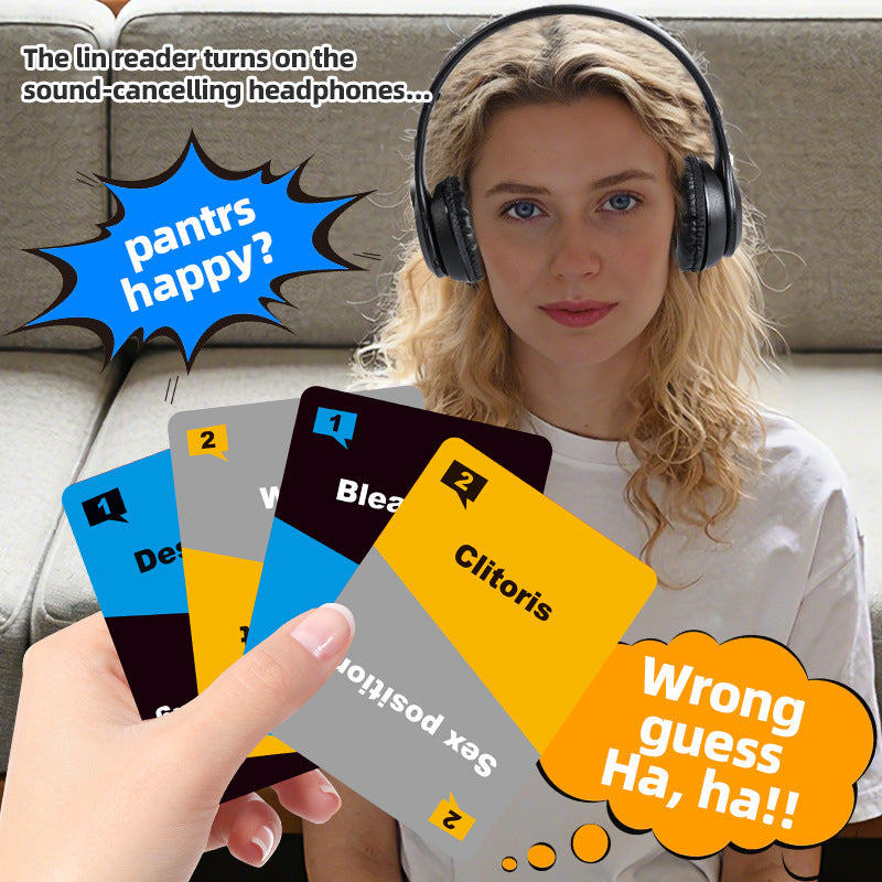 You Say I Guess, I Say You Guess, Earphone Oral Listening Game, Card Game, Parent-Child Interactive Board Game Toy, Cross-Border Hot Item - image 2