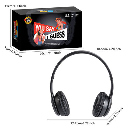 You Say I Guess, I Say You Guess, Earphone Oral Listening Game, Card Game, Parent-Child Interactive Board Game Toy, Cross-Border Hot Item - image 4