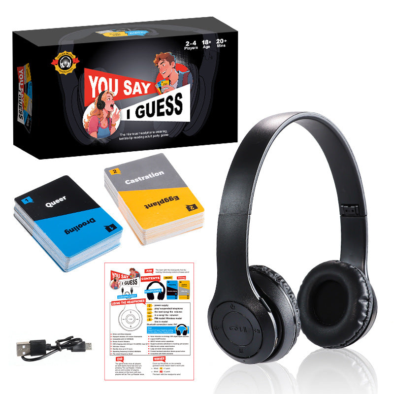 You Say I Guess, I Say You Guess, Earphone Oral Listening Game, Card Game, Parent-Child Interactive Board Game Toy, Cross-Border Hot Item - image 5