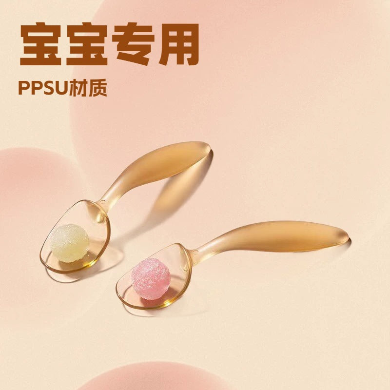 Baby Learning to Eat Training Short-Handled Ppsu Twist Spoon, Special Learning Spoon for Infants, Children's Tableware, Bendable Elbow Spoon - image 1