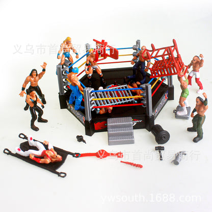 Cross-Border Boxing Ring Competition Free Fighting Wrestler Gladiator Character Model Figurine Set Toy - image 3